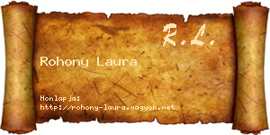Rohony Laura névjegykártya